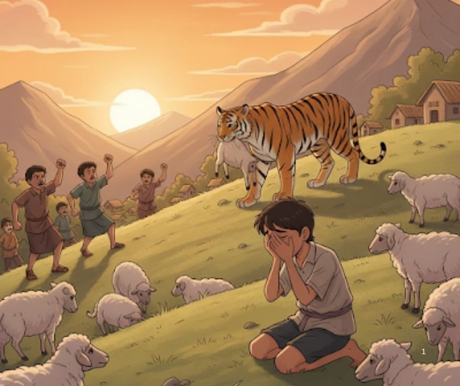 ❌ खोटारडा मेंढपाळ🐑