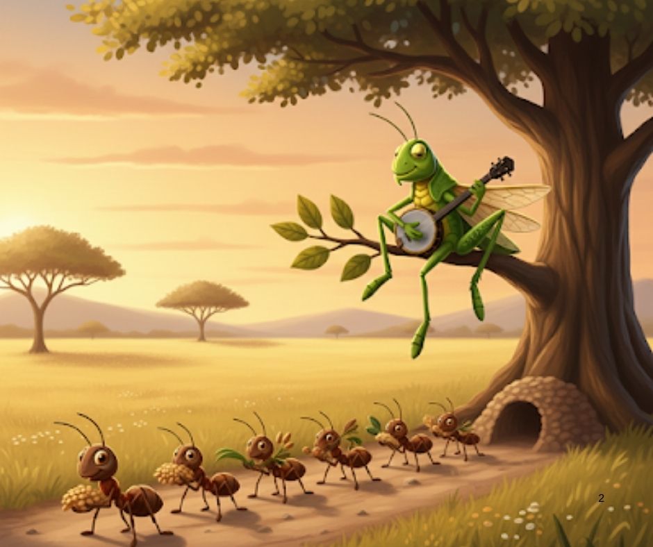 🐜 मुंगी आणि टोळ 🦗