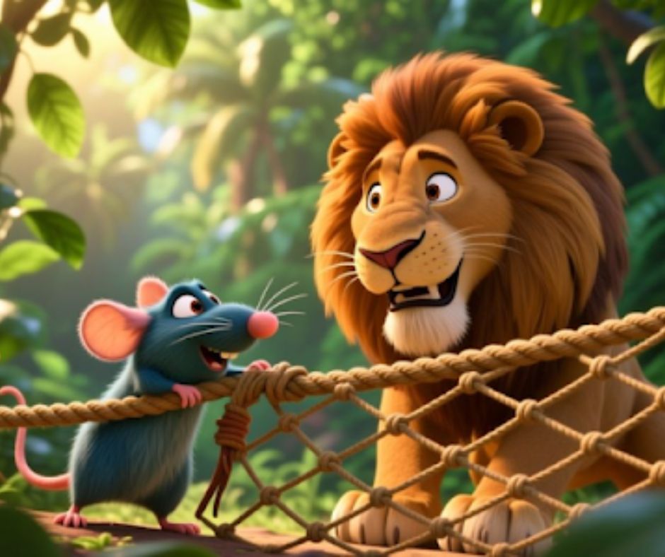 🦁 सिंह आणि उंदीर 🐭