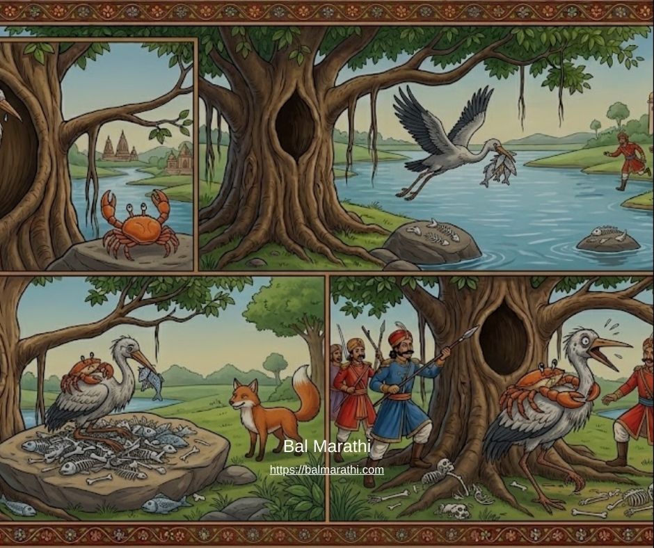 बगळा आणि खेकडा