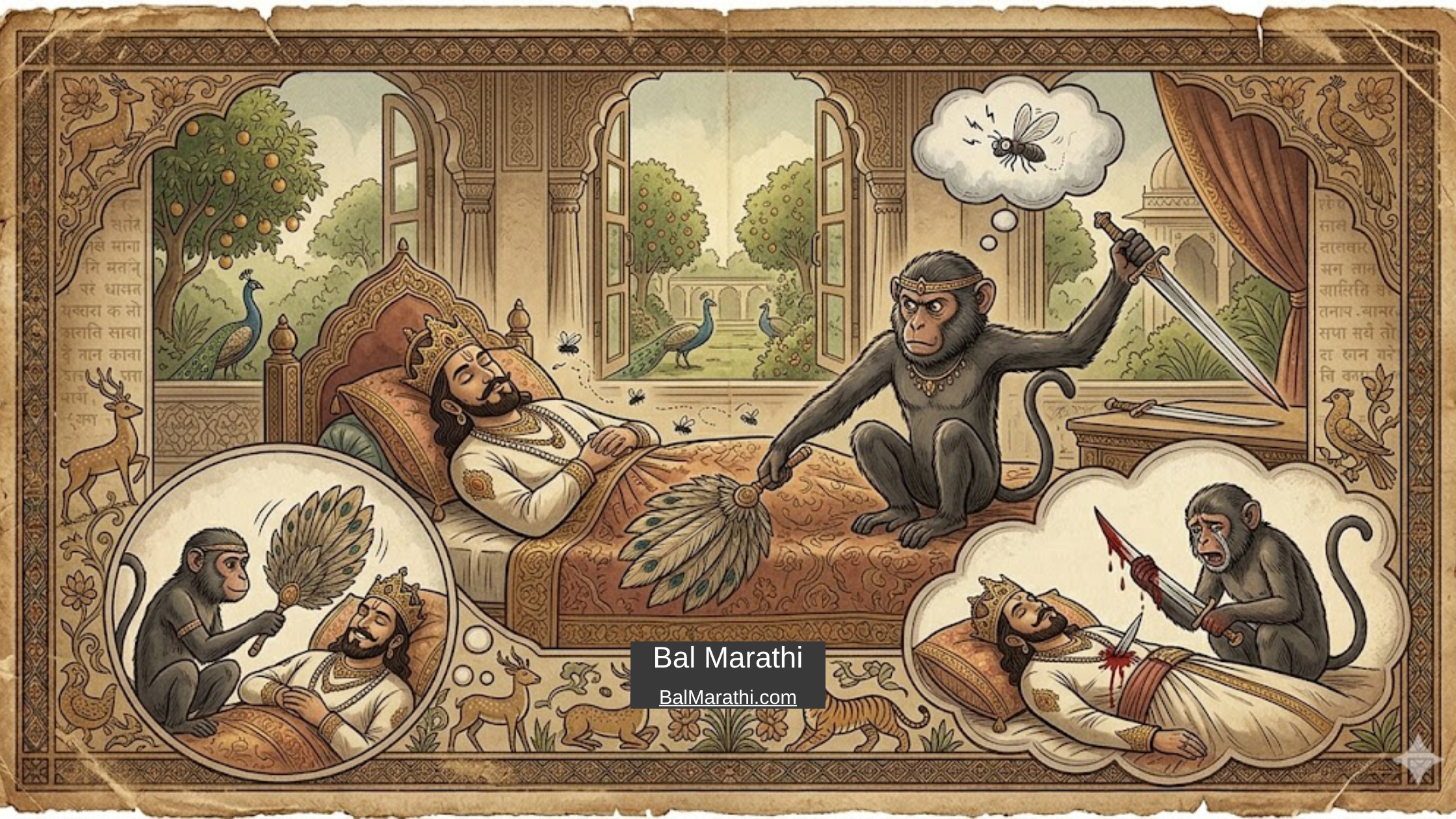 राजा आणि मूर्ख वानर