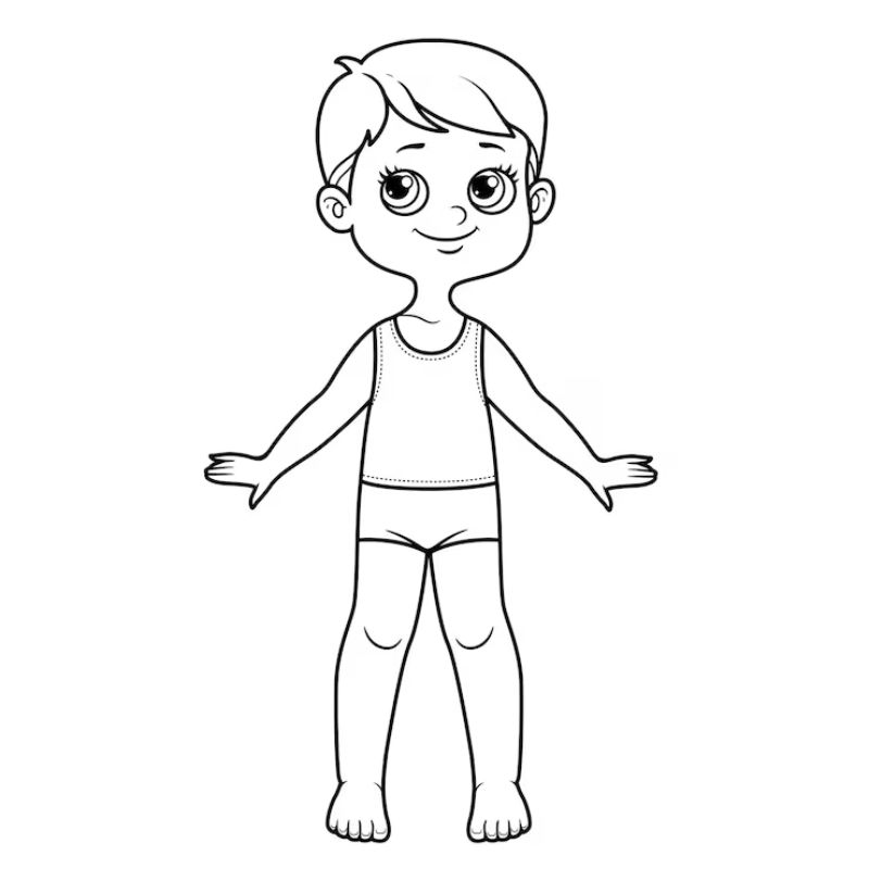 मराठी शरीराचे अवयव — Body parts diagram in Marathi for kids
