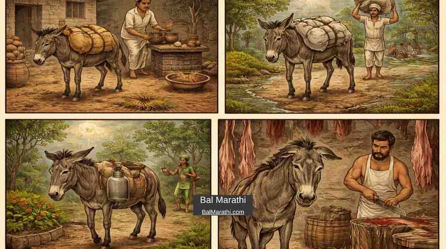 गाढव आणि त्याचे मालक