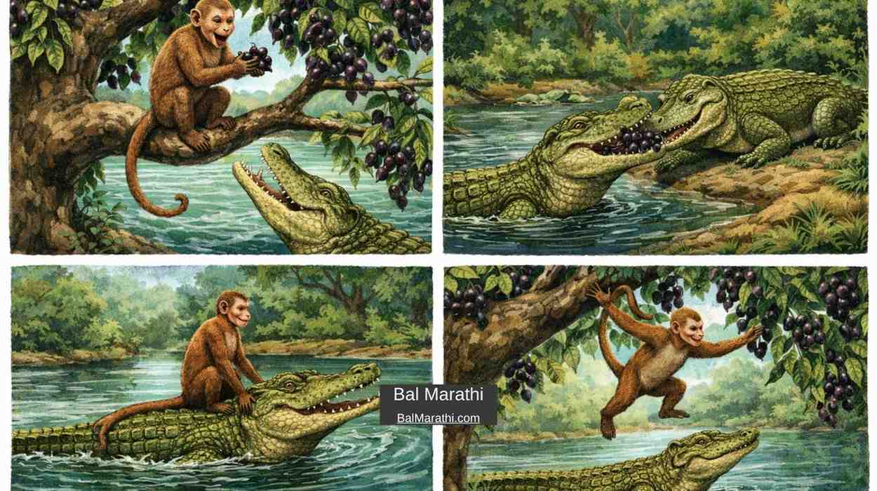 मगर आणि माकड