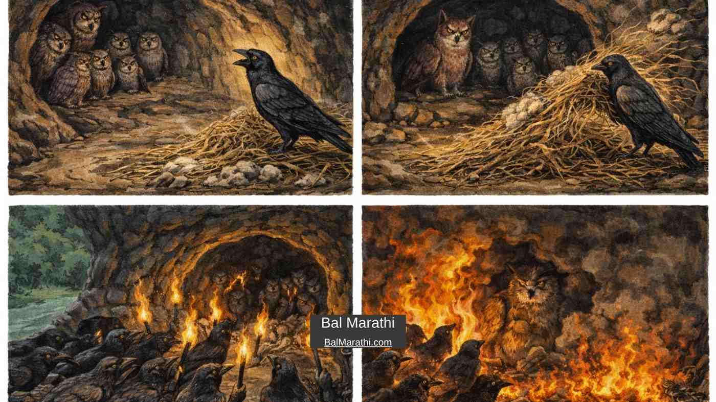 घुबडांच्या किल्ल्याचा नाश